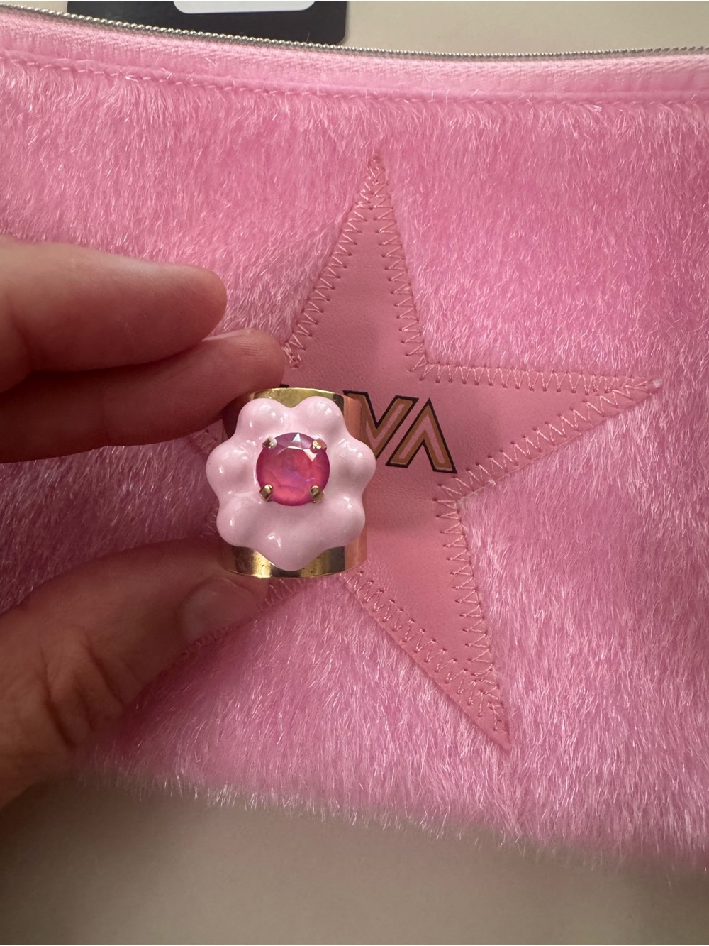 Tova Nerissa Pink Riselune Ring